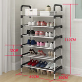 6 layer shoe rack for organized footwear storage in a home interior