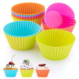 Silicone Cup Cake Molds Multicolor – Everyday Kitchen Use – Pack of 12