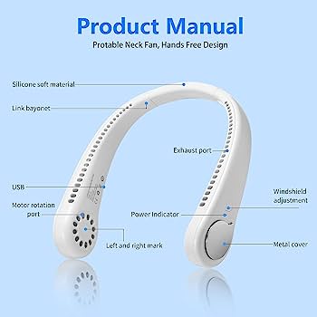 Rechargeable Portable Hanging Neck Fan – Reliable Performance