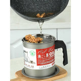 Stainless Steel Oil Filter Storage Pot Kitchen Oil Strainer