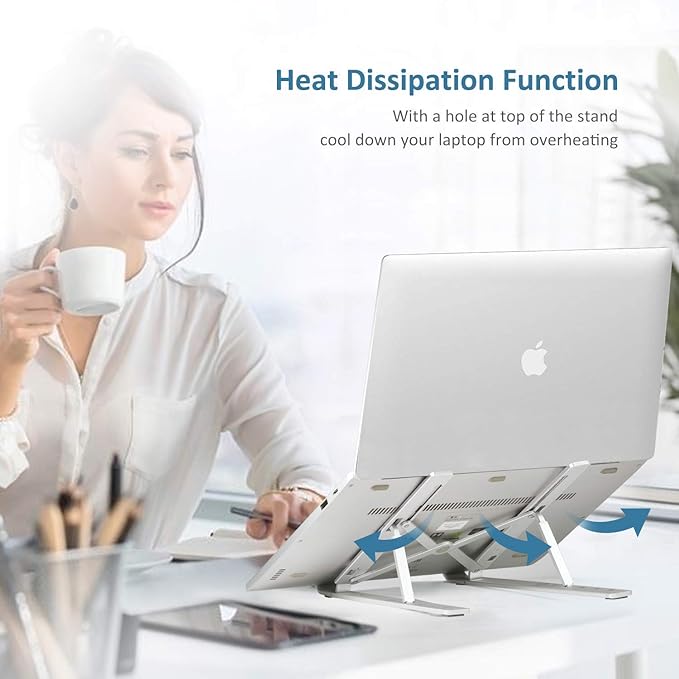 Foldable Aluminium Laptop Stand Adjustable Portable Desk Stand