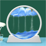 Moving Sand Art Pictures 3-d, Quicksand Painting Ornaments, Round