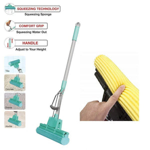 Magic PVA Sponge Mop Adjustable Squeeze Water Floor Cleaning Mop with