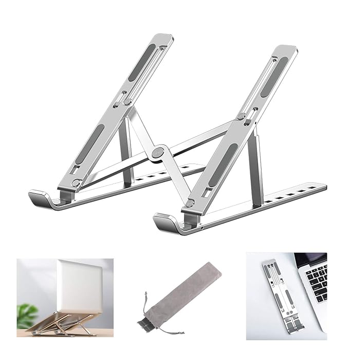 Foldable Aluminium Laptop Stand Adjustable Portable Desk Stand