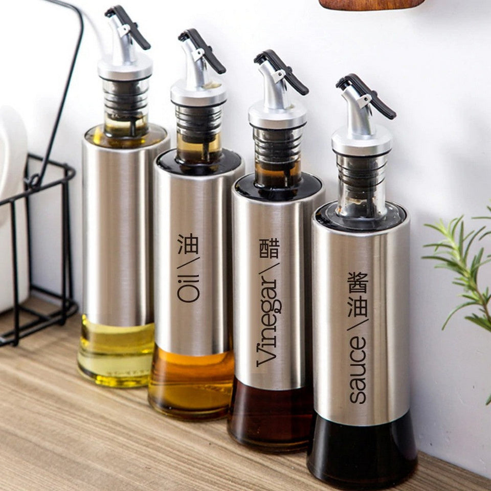 Kitchen Cooking Oil Vinegar Bottle with Dropper Best For Olive oil