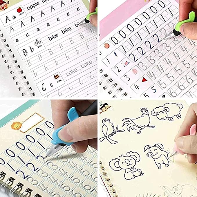 Magic Practice Copybook for Kids, Children Reusable – Pack of 4