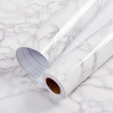 Self Adhesive Black & White Marble Sheet for Kitchen Waterproof Anti