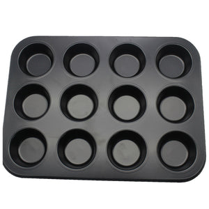 12 Hole Cupcake Tray, Muffin Pan,non stick cupcake baking pan kitchen