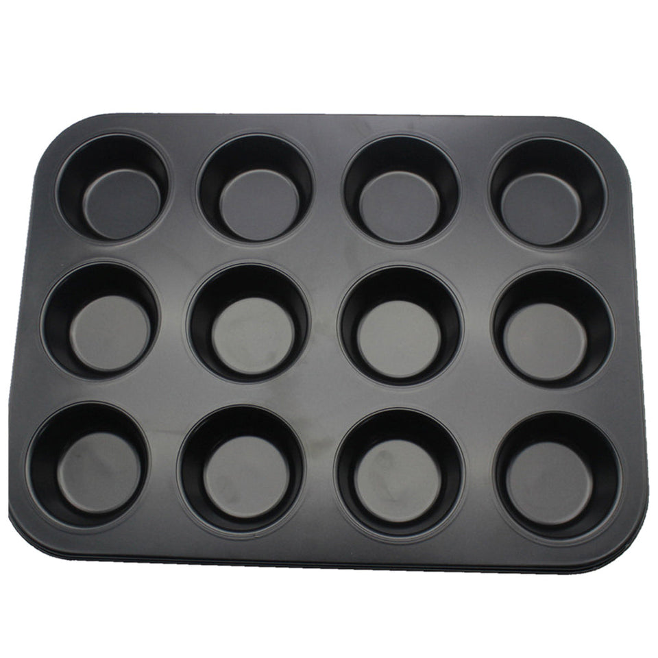 12 Hole Cupcake Tray, Muffin Pan,non stick cupcake baking pan kitchen