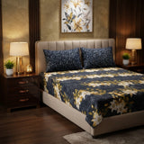 Gift Pack Bedsheet Cotton Mix Full Printed 3PC Set With King Size Sheet And 2 Pillow Covers
