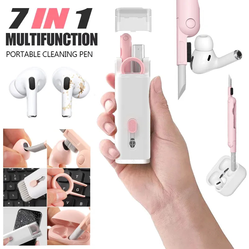 7-in-1 Computer Keyboard Cleaner Brush Kit Earphone Cleaning Pen For