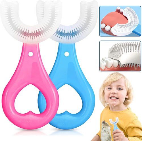 Silicone U-Shape Baby Toothbrush & Gum Protector – Pack of 2