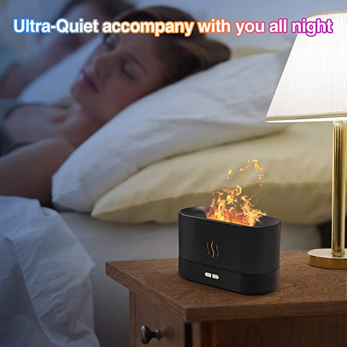 RGB Flame Humidifier & Aroma Diffuser Ambient Mist Lamp