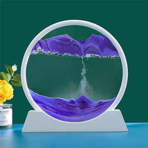 Moving Sand Art Pictures 3-d, Quicksand Painting Ornaments, Round