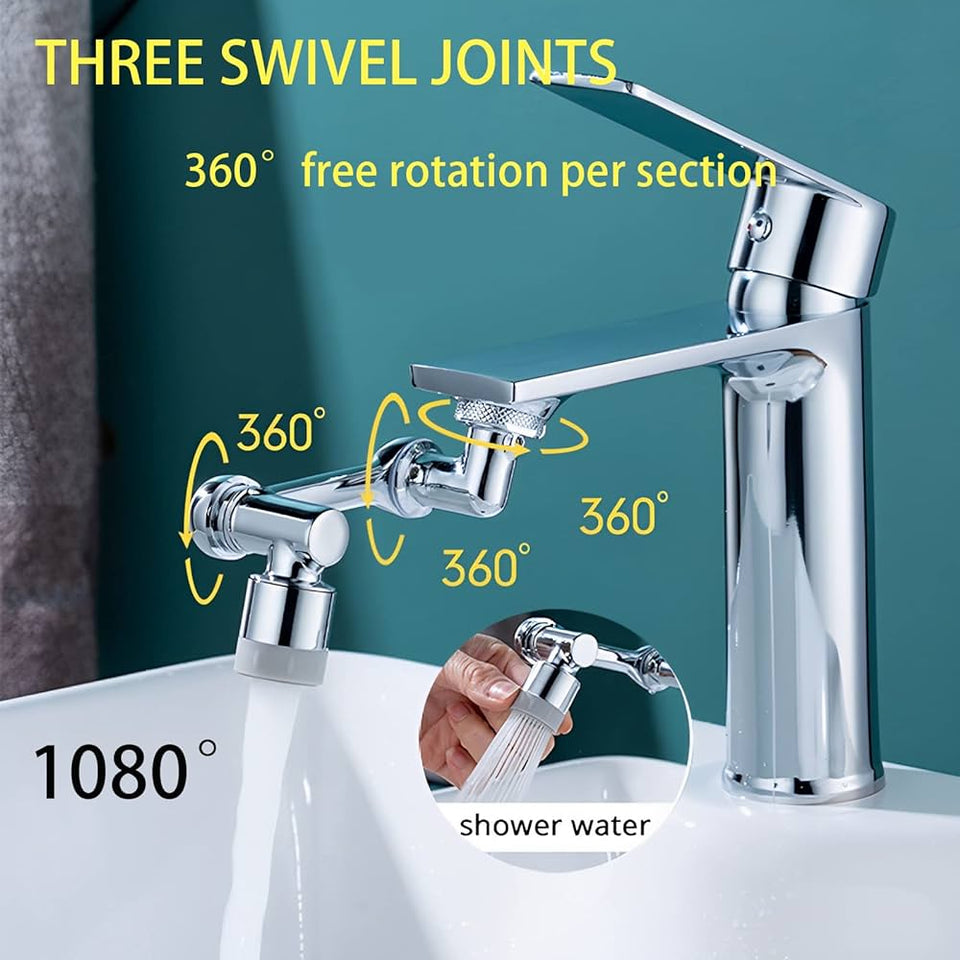 Universal 1080° Swivel Robotic Arm Extension Faucet Aerator Rotatable