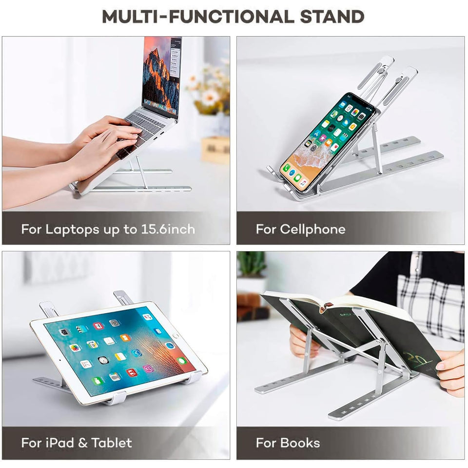Foldable Aluminium Laptop Stand Adjustable Portable Desk Stand
