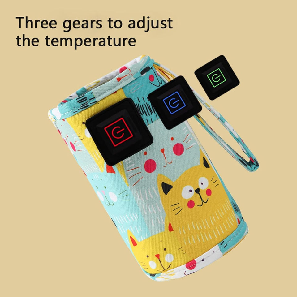 Portable USB Baby Bottle Warmer Travel Feeding Sleeve