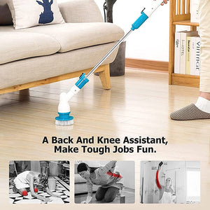 Rechargeable Spin Scrubber Long Handle Cleaning Brush