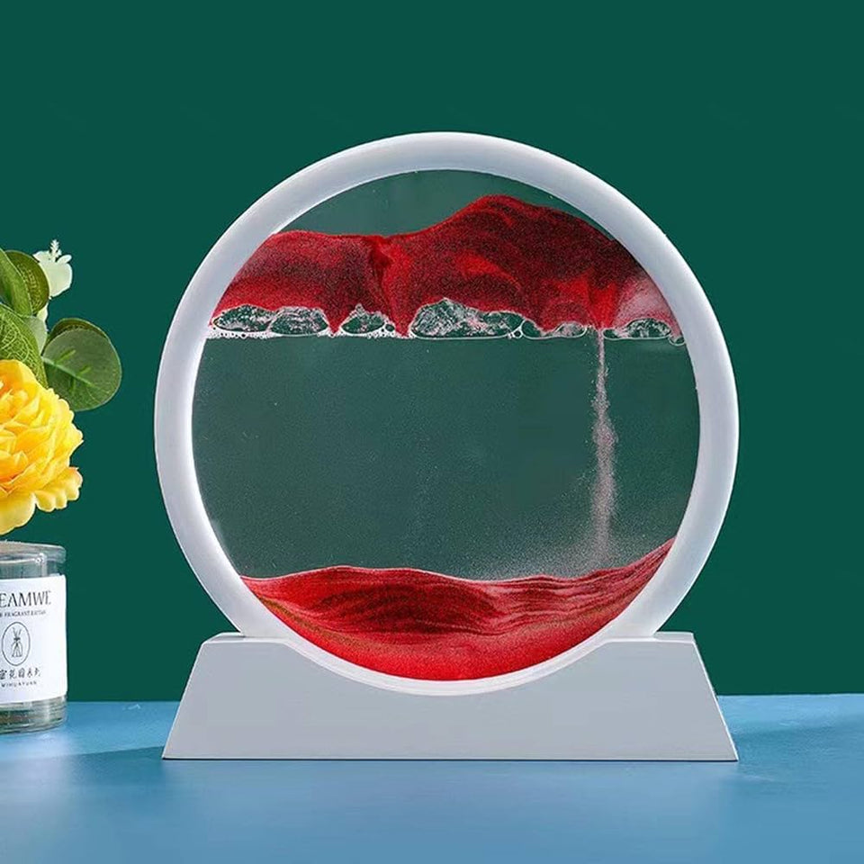 Moving Sand Art Pictures 3-d, Quicksand Painting Ornaments, Round