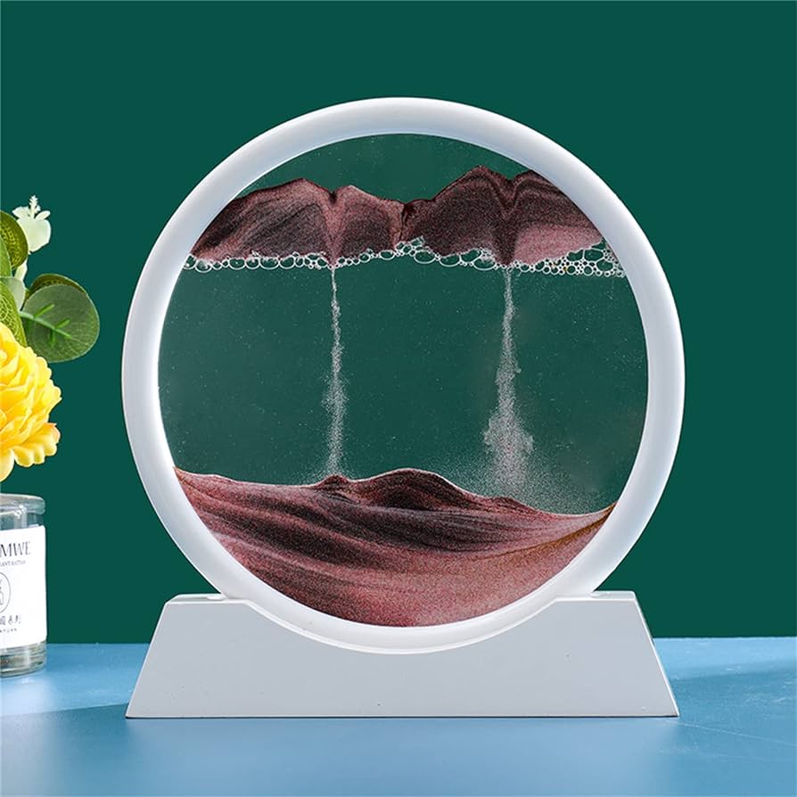 Moving Sand Art Pictures 3-d, Quicksand Painting Ornaments, Round