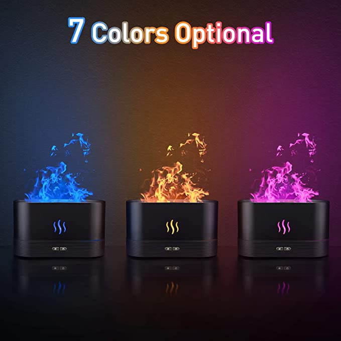 RGB Flame Humidifier & Aroma Diffuser Ambient Mist Lamp