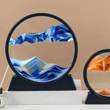 Moving Sand Art Pictures 3-d, Quicksand Painting Ornaments, Round