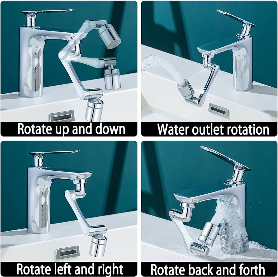 Universal 1080° Swivel Robotic Arm Extension Faucet Aerator Rotatable