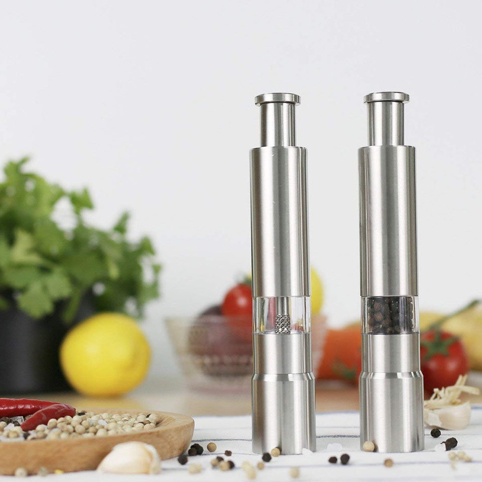 Stainless Steel Mini Pepper Grinder Mill Premium Tall Premium Salt