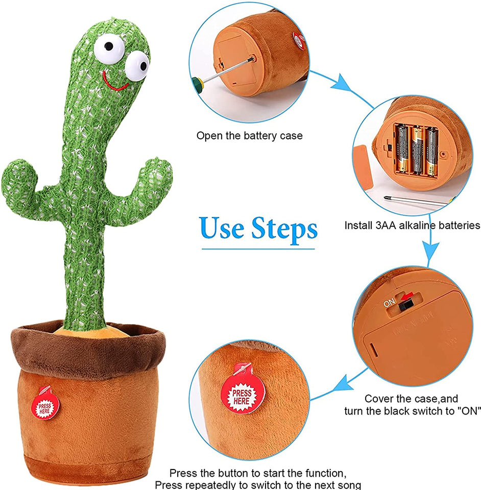Dancing Cactus Toy with Recording Rechargeable – Reliable Performance