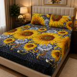3D Crystal Cotton 3-piece Bedsheet Set AY0010018