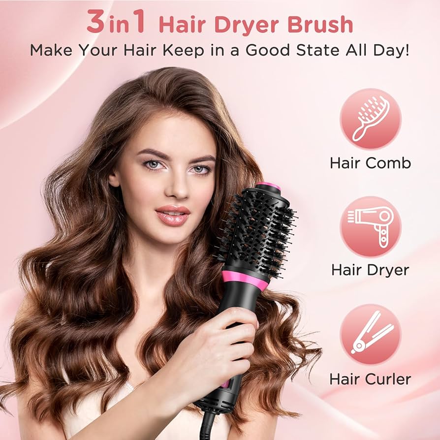 3-in-1 Hot Air Styling Brush Dry, Smooth & Volumize
