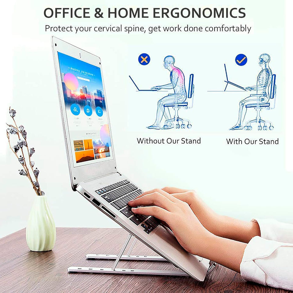 Foldable Aluminium Laptop Stand Adjustable Portable Desk Stand