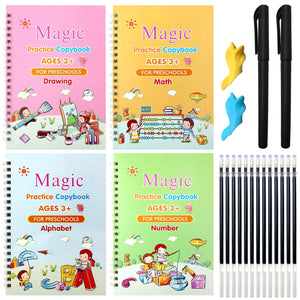 Magic Practice Copybook for Kids, Children Reusable – Pack of 4