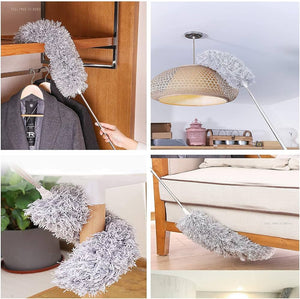 Flexible Microfiber Feather Duster Kit with 30-100 Inches Telescoping