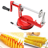 Manual Red Machine Vegetable Spiraliz Stainless Steel Twisted Potato