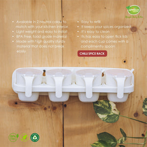 4 In 1 Beautiful Chili Spice Rack Wall Hanging Kitchen Rack
