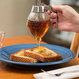 Crystal Glass Honey Dispenser Transparent Honey Storage Bottle