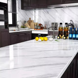 Self Adhesive White Marble Sheet for Kitchen Waterproof – Pack of 5