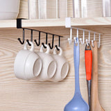 6 Hooks Metal hanger, Storage Shelf Wardrobe Cabinet – Pack of 2