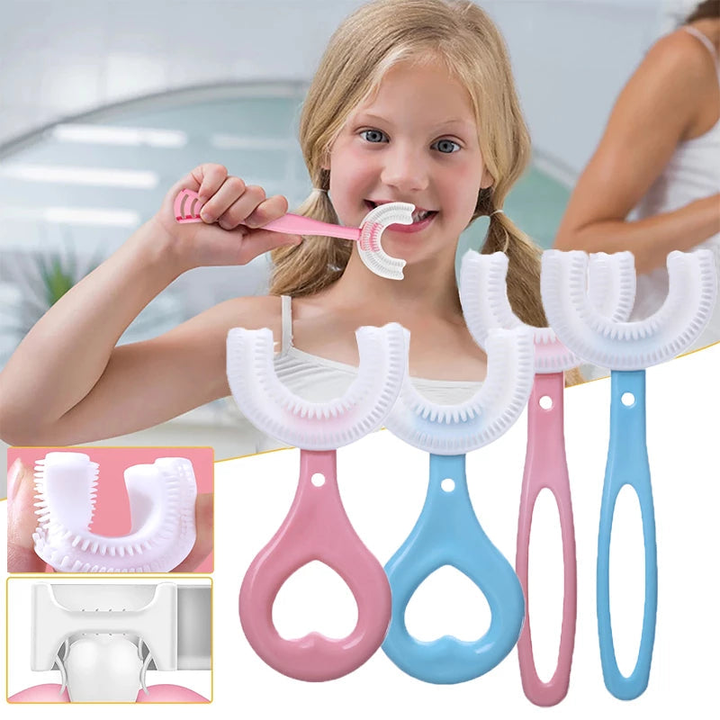 Silicone U-Shape Baby Toothbrush & Gum Protector – Pack of 2