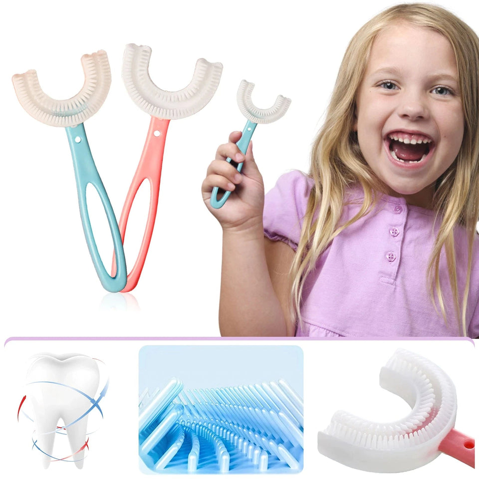 Silicone U-Shape Baby Toothbrush & Gum Protector – Pack of 2