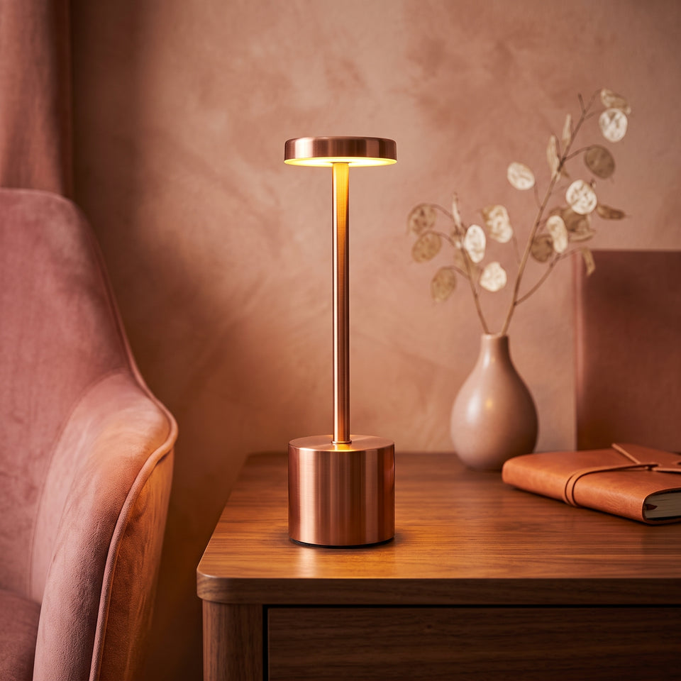 Modern Cordless LED Desk Lamp | USB Rechargeable Touch Sensor Night Light (Random Color)