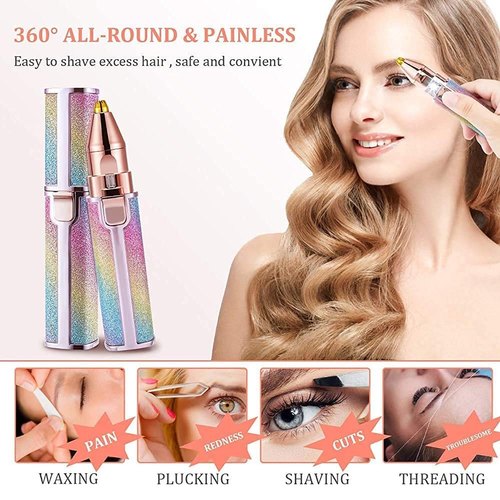 Flawless 2 in 1 Eye Brow And Facial Hair Remover Chargeable , Multi
