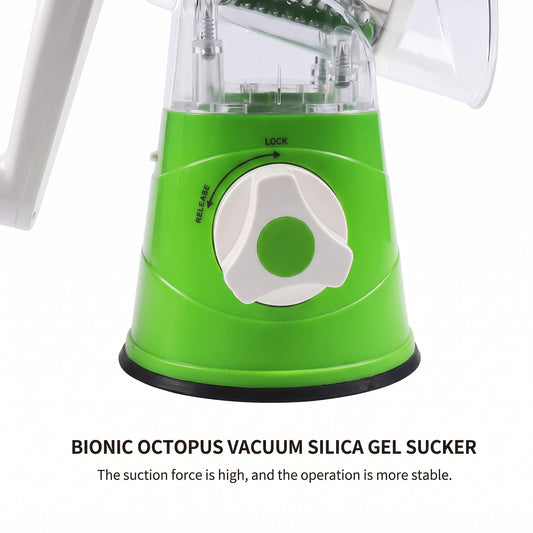 **Multifunctional Manual Vegetable Cutter – Rotary Drum Slicer, Grater & Shredder Kitchen Gadget**