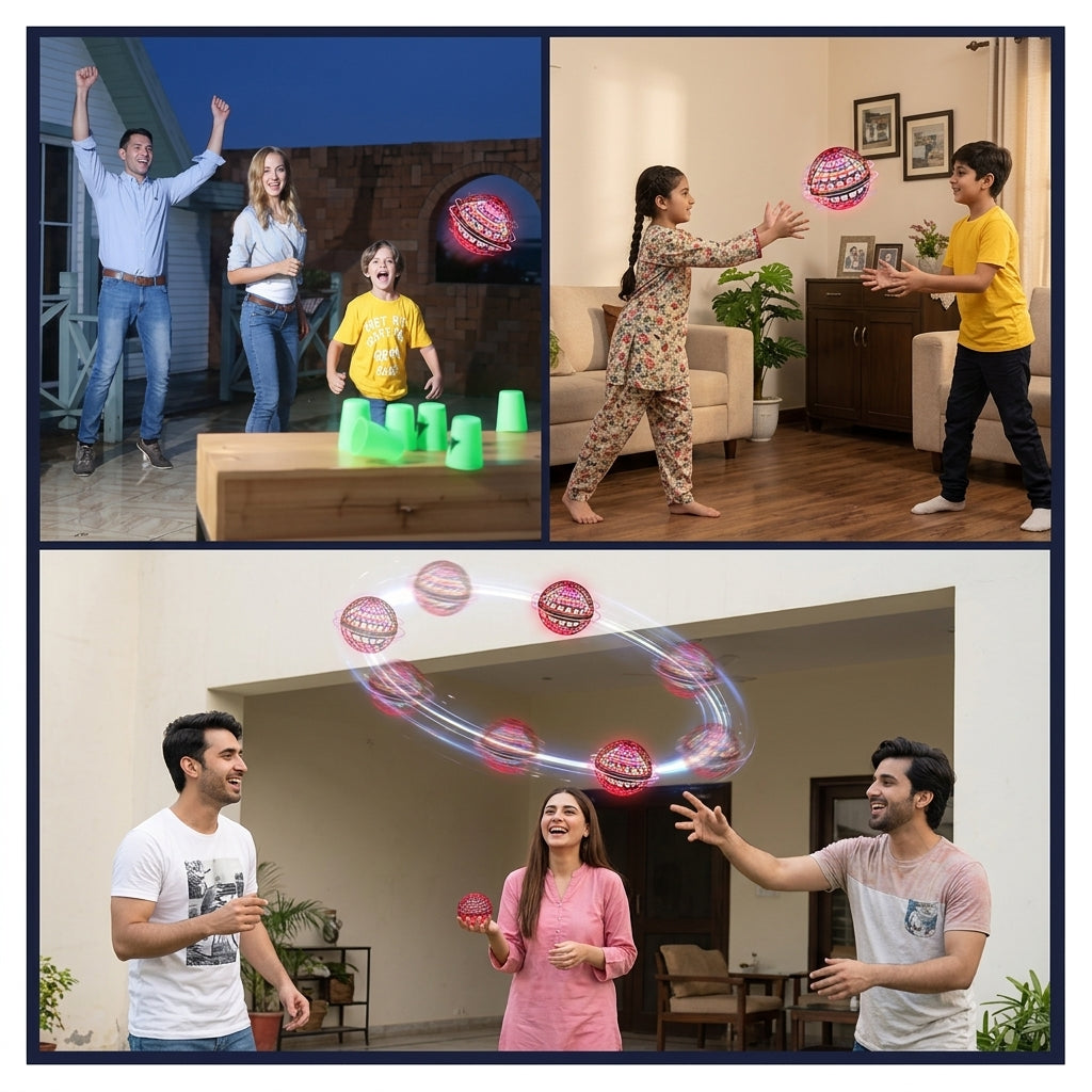 Flying Spinner Boomerang Ball – LED Flying Fidget Toy for Kids