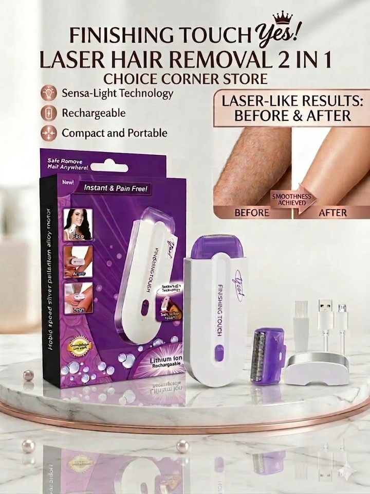 2-in-1 Personal Hair Removal Device Compact Grooming Tool