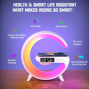 Multifunctional Lamp With Bluetooth Speaker Wireless Charger Sunrise
