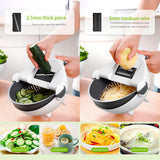 Multifunctional Vegetable Cutter with Drain Basket Kitchen Slicer