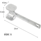 Meat Mallet Tenderizer Steak Hammer Kitchen Tool Aluminum Metal Sliver