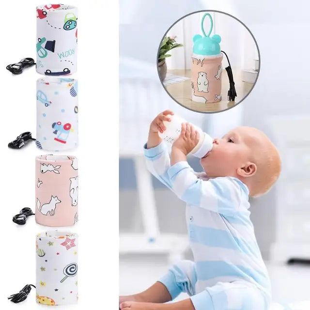 Portable USB Baby Bottle Warmer Travel Feeding Bottle Sleeve
